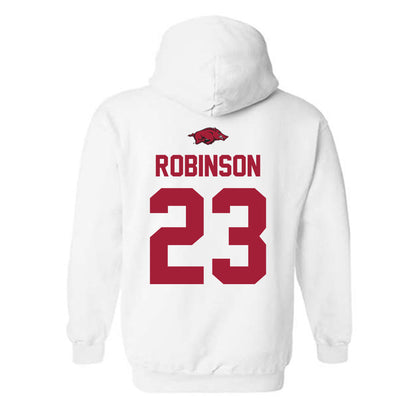 Arkansas - NCAA Women's Basketball : Emily Robinson - Classic Shersey Hooded Sweatshirt-1