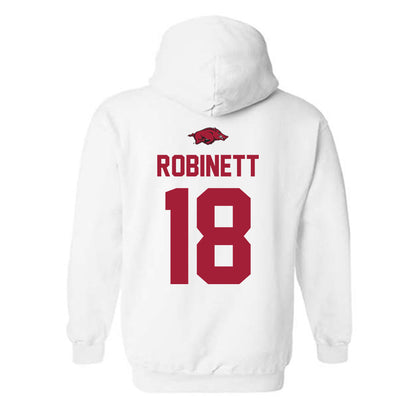 Arkansas - NCAA Baseball : Reese Robinett - Classic Shersey Hooded Sweatshirt-1