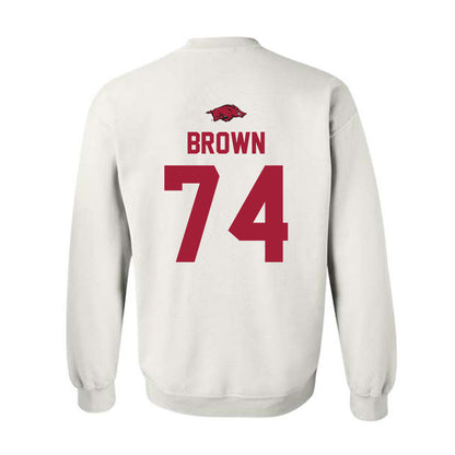 Arkansas - NCAA Football : Luke Brown - Classic Shersey Crewneck Sweatshirt-1