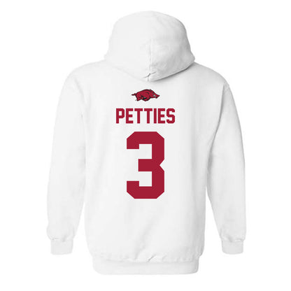 Arkansas - NCAA Women's Volleyball : Sania Petties - Classic Shersey Hooded Sweatshirt-1