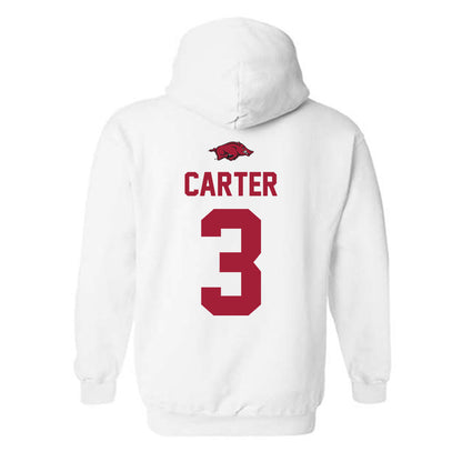 Arkansas - NCAA Softball : Nia Carter - Classic Shersey Hooded Sweatshirt-1