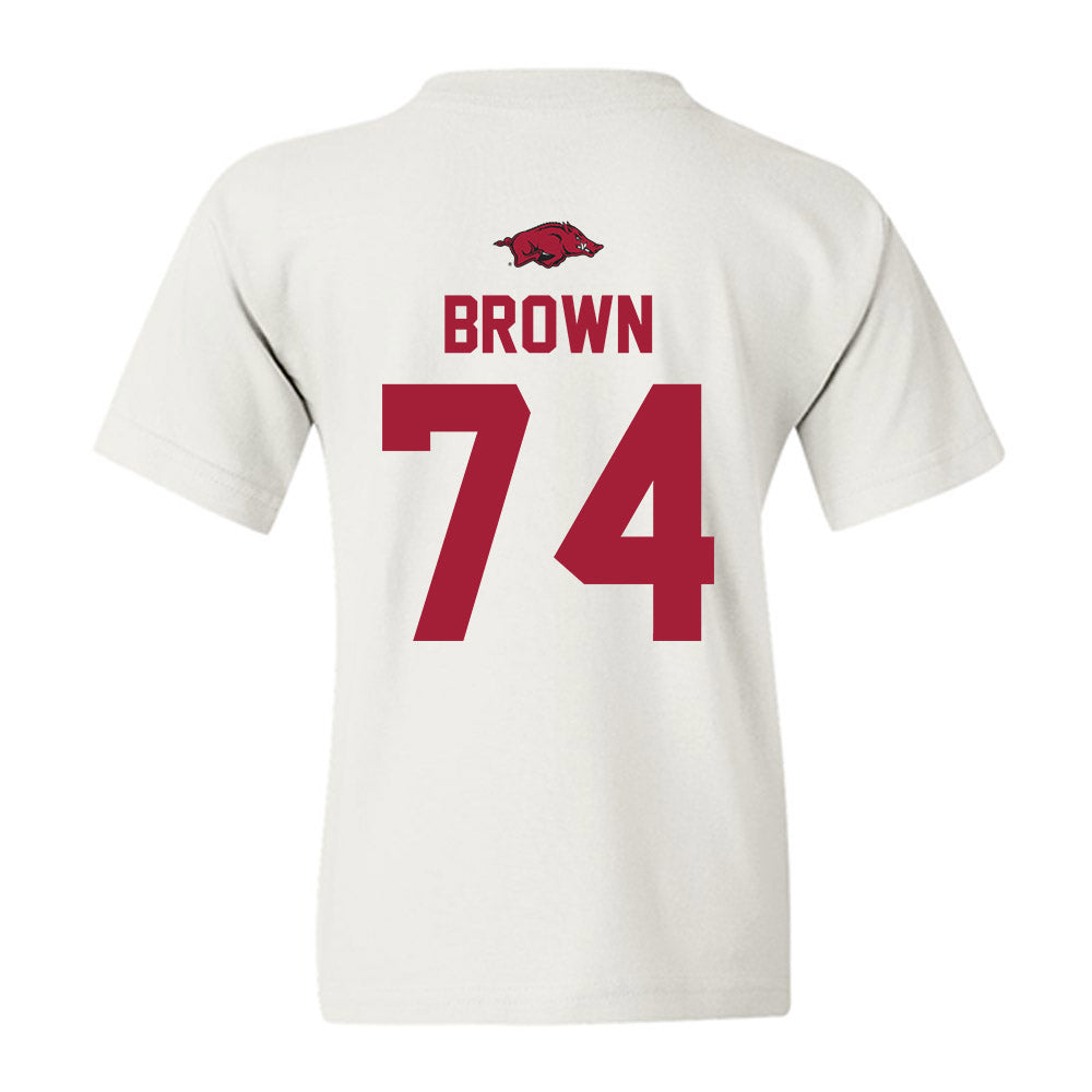 Arkansas - NCAA Football : Luke Brown - Classic Shersey Youth T-Shirt-1