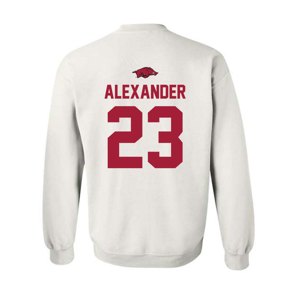 Arkansas - NCAA Women's Volleyball : Aleki Alexander - Classic Shersey Crewneck Sweatshirt-1
