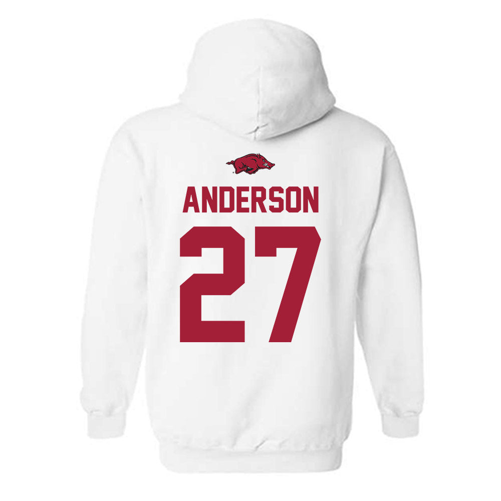Arkansas - NCAA Women's Soccer : Dejionee Anderson - Classic Shersey Hooded Sweatshirt-1