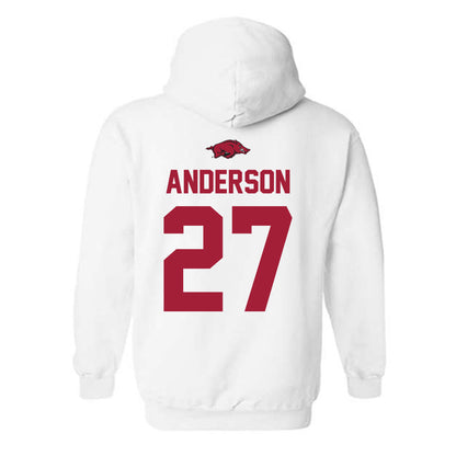Arkansas - NCAA Women's Soccer : Dejionee Anderson - Classic Shersey Hooded Sweatshirt-1