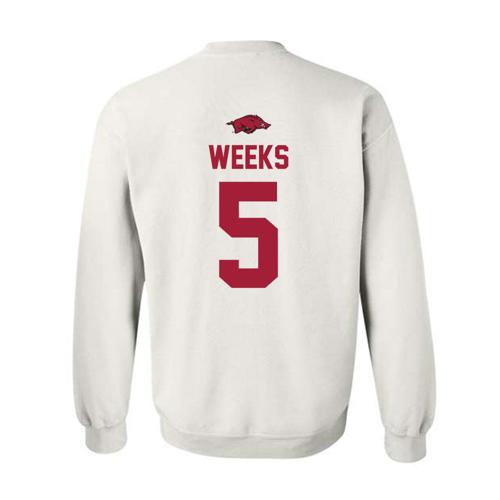 Arkansas - NCAA Women's Volleyball : Kylie Weeks - Classic Shersey Crewneck Sweatshirt-1