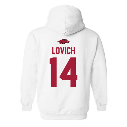 Arkansas - NCAA Baseball : Ross Lovich - Classic Shersey Hooded Sweatshirt-1