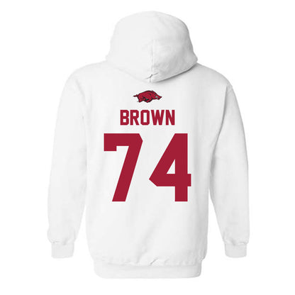 Arkansas - NCAA Football : Luke Brown - Classic Shersey Hooded Sweatshirt-1