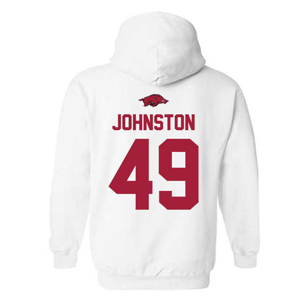 Arkansas - NCAA Football : Luke Johnston - Classic Shersey Hooded Sweatshirt-1