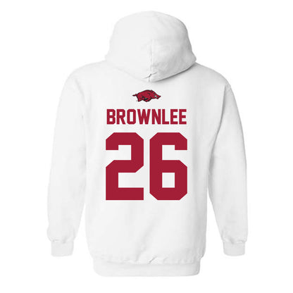 Arkansas - NCAA Women's Soccer : Jailyn Brownlee - Classic Shersey Hooded Sweatshirt-1