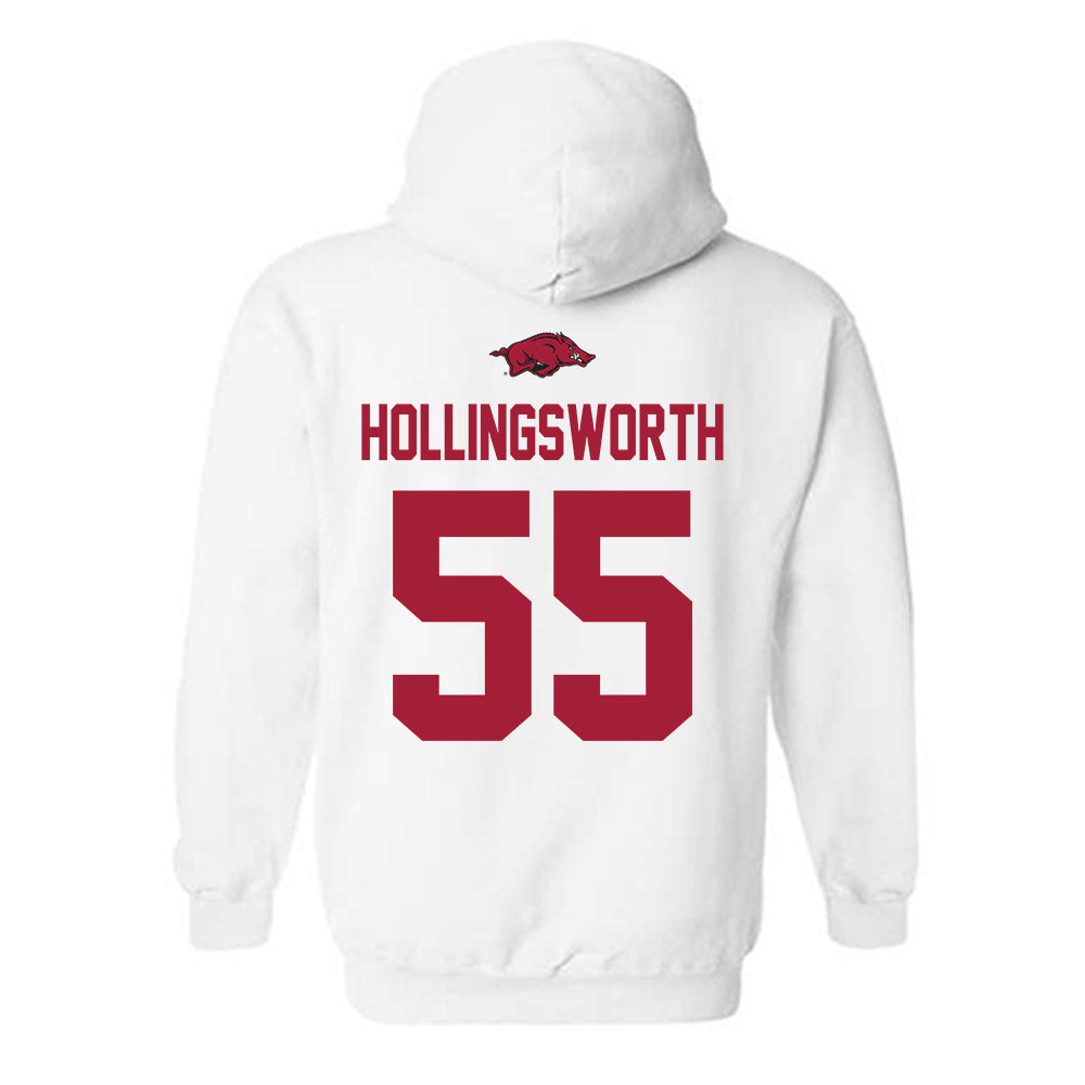 Arkansas - NCAA Football : JJ Hollingsworth - Classic Shersey Hooded Sweatshirt-1