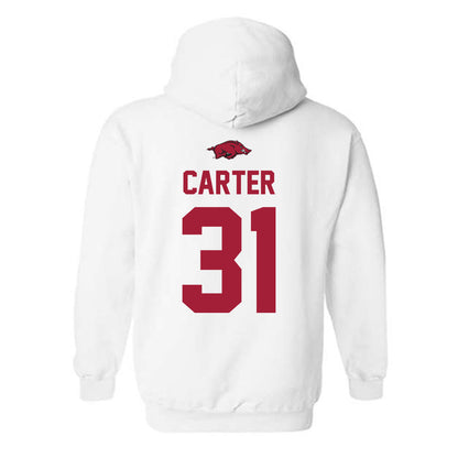 Arkansas - NCAA Baseball : Dylan Carter - Classic Shersey Hooded Sweatshirt-1