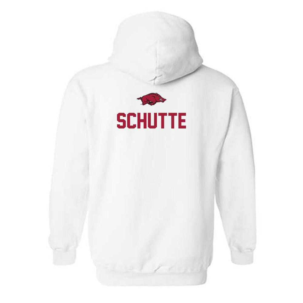 Arkansas - NCAA Women's Golf : Abbey Schutte - Classic Shersey Hooded Sweatshirt-1