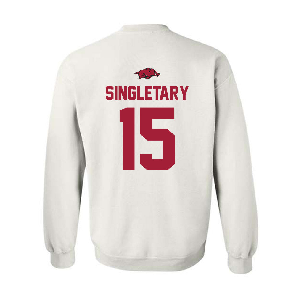 Arkansas - NCAA Football : Jaheim Singletary - Classic Shersey Crewneck Sweatshirt-1