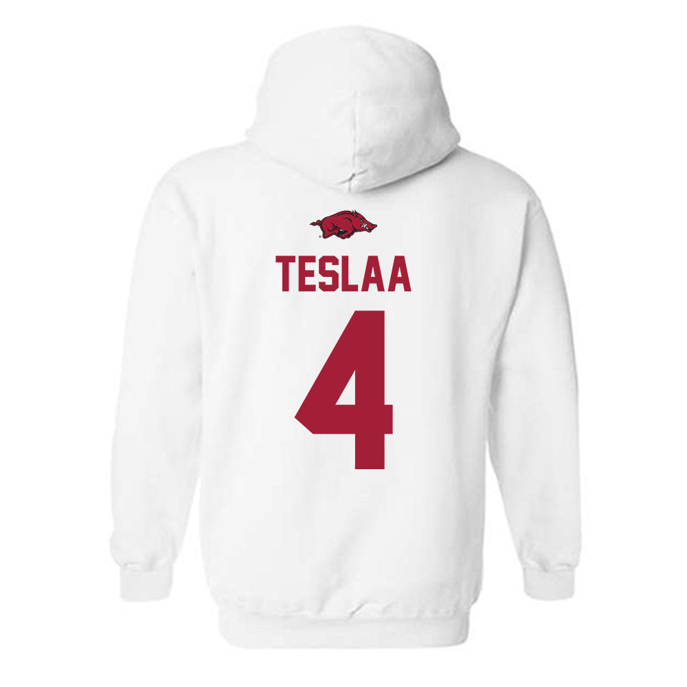 Arkansas - NCAA Football : Isaac TeSlaa - Classic Shersey Hooded Sweatshirt-1