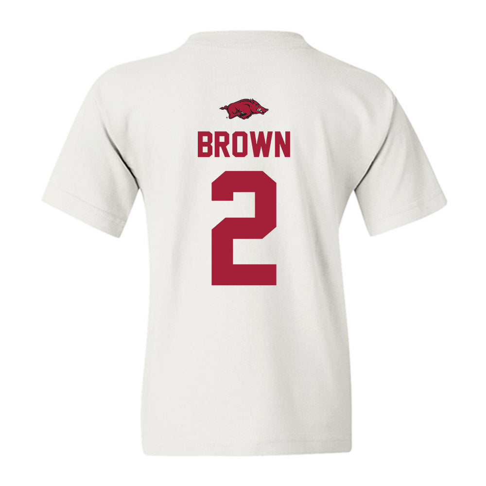 Arkansas - NCAA Men's Basketball : Amere Brown - Classic Shersey Youth T-Shirt-1
