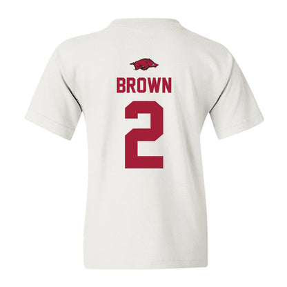 Arkansas - NCAA Men's Basketball : Amere Brown - Classic Shersey Youth T-Shirt-1
