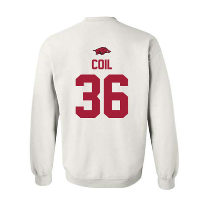 Arkansas - NCAA Baseball : Parker Coil - Classic Shersey Crewneck Sweatshirt-1