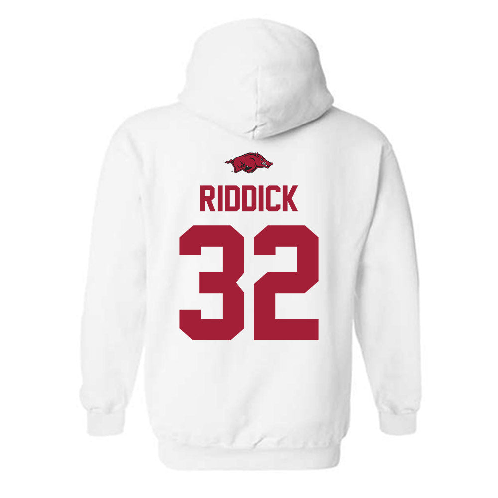 Arkansas - NCAA Women's Soccer : Mia Riddick - Classic Shersey Hooded Sweatshirt-1