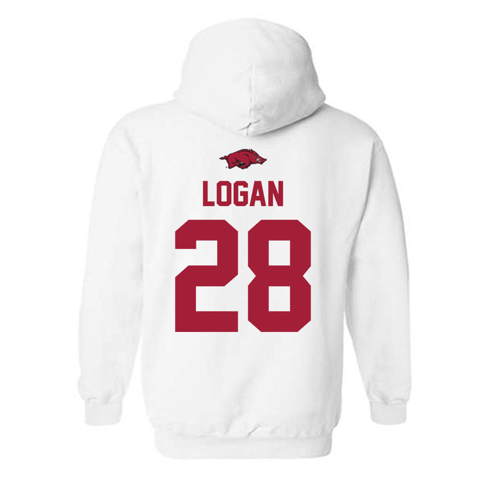 Arkansas - NCAA Football : Justin Logan - Classic Shersey Hooded Sweatshirt-1