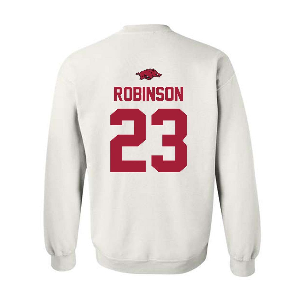 Arkansas - NCAA Women's Basketball : Emily Robinson - Classic Shersey Crewneck Sweatshirt-1