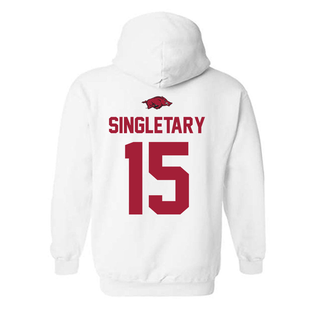 Arkansas - NCAA Football : Jaheim Singletary - Classic Shersey Hooded Sweatshirt-1