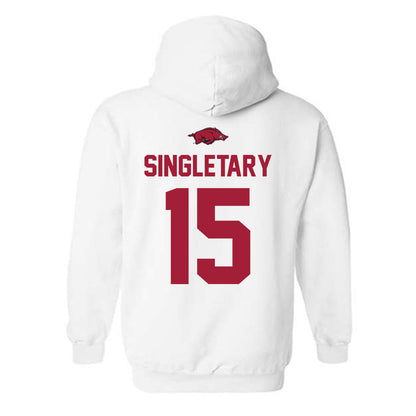 Arkansas - NCAA Football : Jaheim Singletary - Classic Shersey Hooded Sweatshirt-1