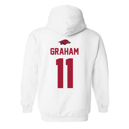 Arkansas - NCAA Men's Basketball : Jalen Graham - Classic Shersey Hooded Sweatshirt-1