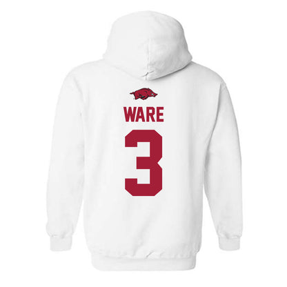 Arkansas - NCAA Women's Basketball : Harmonie Ware - Classic Shersey Hooded Sweatshirt-1