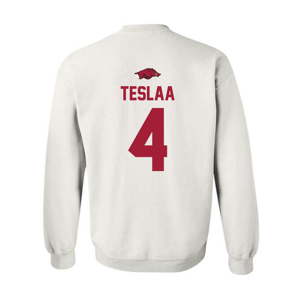 Arkansas - NCAA Football : Isaac TeSlaa - Classic Shersey Crewneck Sweatshirt-1