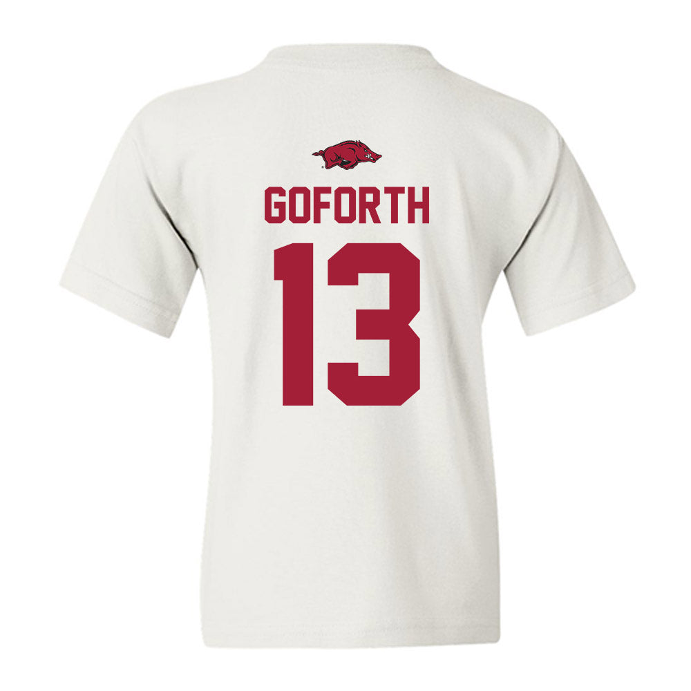 Arkansas - NCAA Women's Basketball : Sasha Goforth - Classic Shersey Youth T-Shirt-1