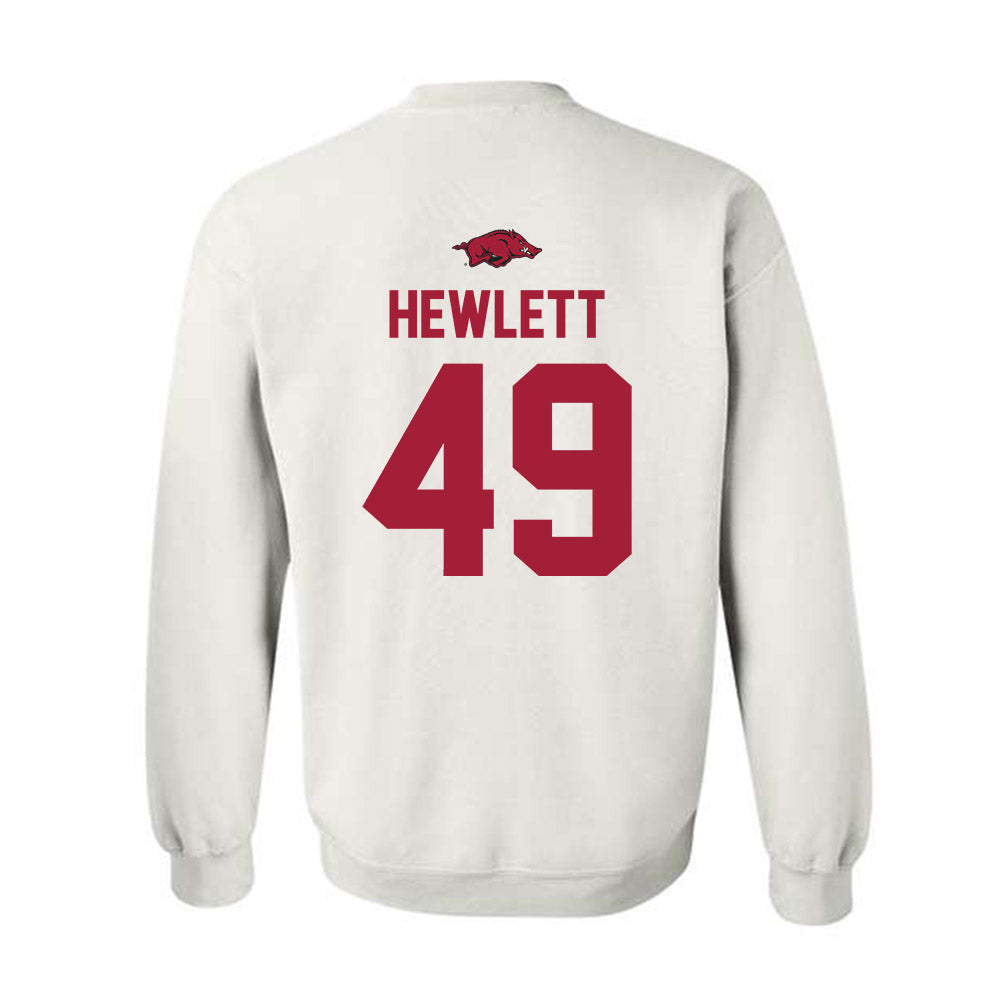 Arkansas - NCAA Baseball : Stone Hewlett - Classic Shersey Crewneck Sweatshirt-1