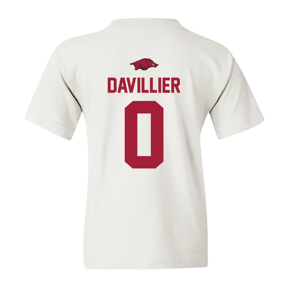 Arkansas - NCAA Football : Nico Davillier - Classic Shersey Youth T-Shirt-1