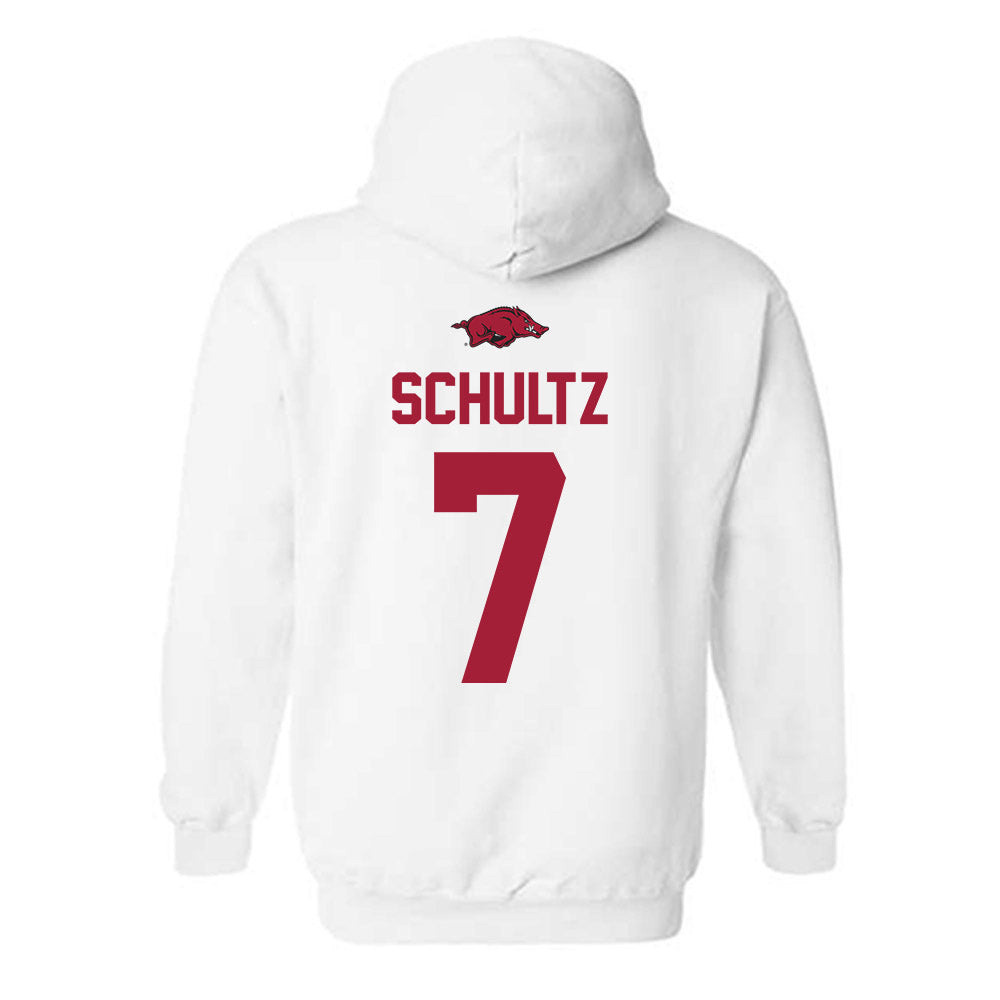 Arkansas - NCAA Women's Soccer : Macy Schultz - Classic Shersey Hooded Sweatshirt-1