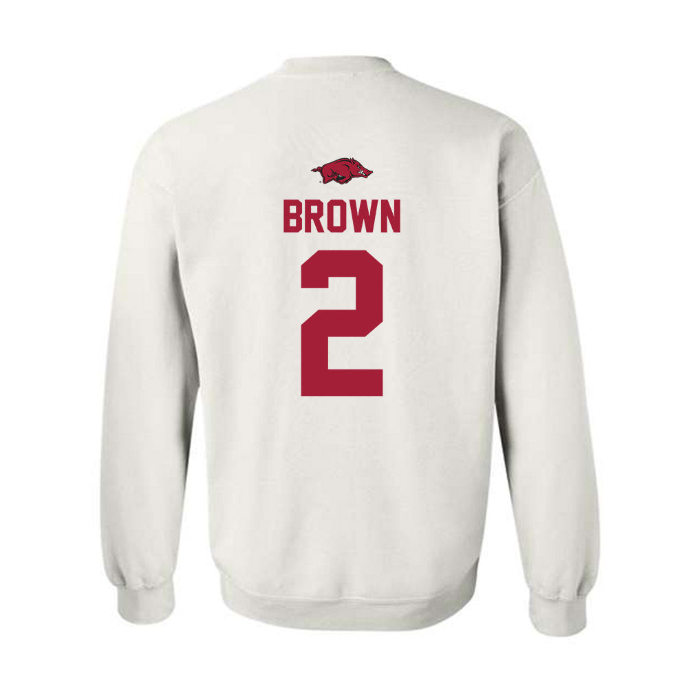 Arkansas - NCAA Men's Basketball : Amere Brown - Classic Shersey Crewneck Sweatshirt-1