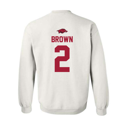 Arkansas - NCAA Men's Basketball : Amere Brown - Classic Shersey Crewneck Sweatshirt-1