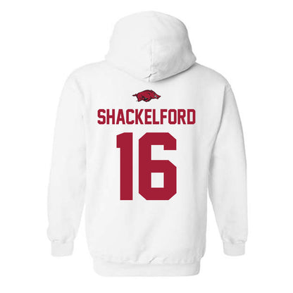 Arkansas - NCAA Women's Soccer : Audrey Shackelford - Classic Shersey Hooded Sweatshirt-1