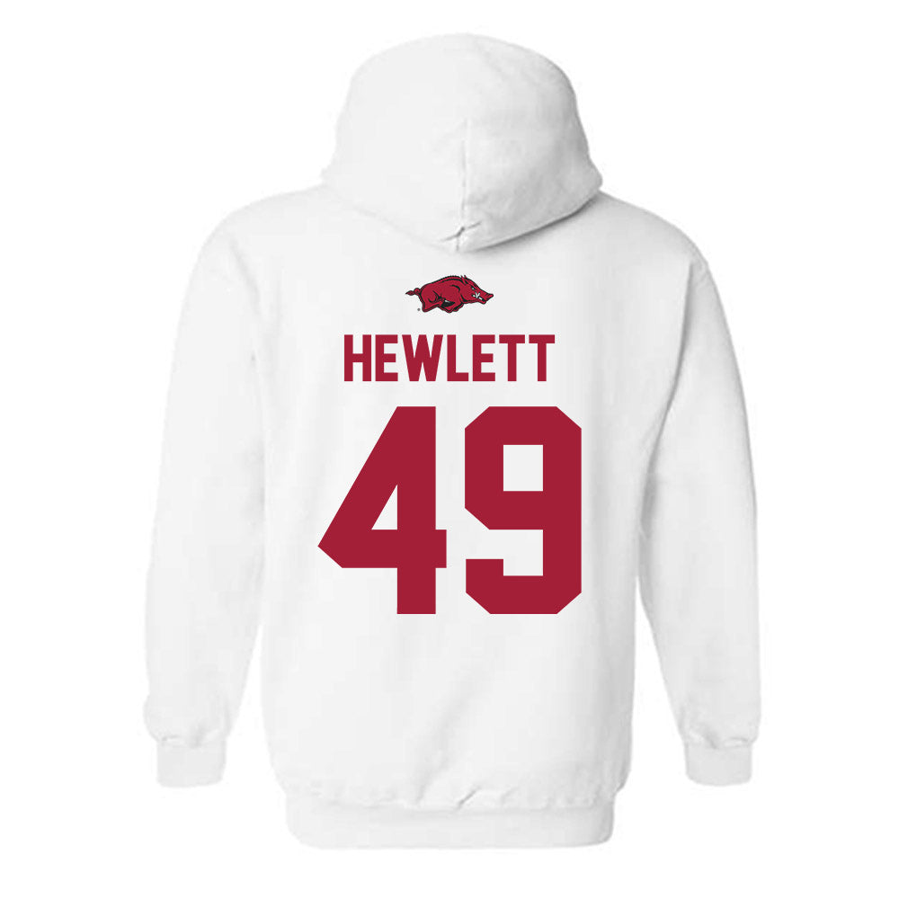 Arkansas - NCAA Baseball : Stone Hewlett - Classic Shersey Hooded Sweatshirt-1