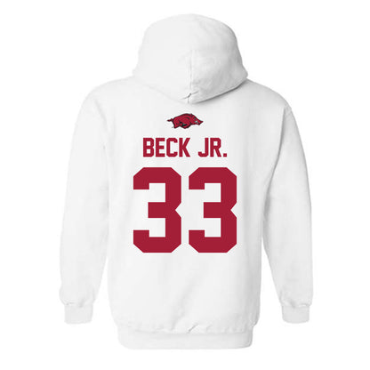 Arkansas - NCAA Football : Jeremiah Beck Jr. - Classic Shersey Hooded Sweatshirt-1