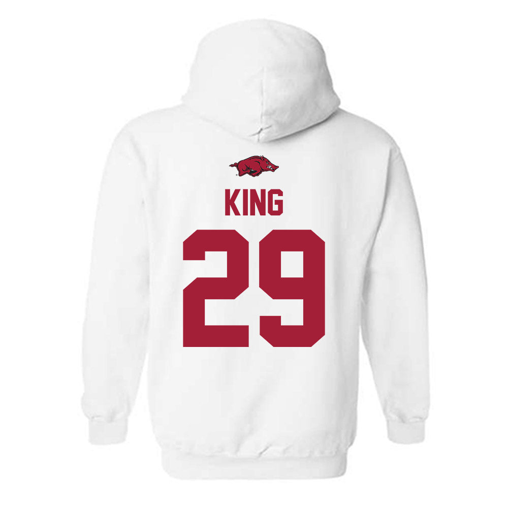 Arkansas - NCAA Women's Soccer : Audrey King - Classic Shersey Hooded Sweatshirt-1