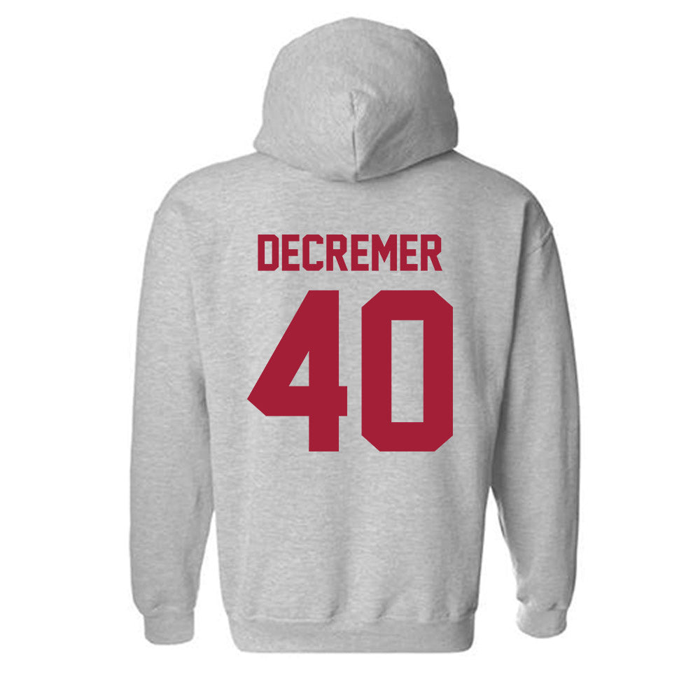 Arkansas - NCAA Baseball : James DeCremer - Hooded Sweatshirt-1