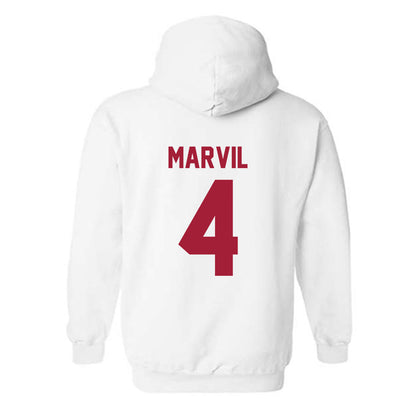 Arkansas - NCAA Women's Soccer : Presley Marvil - Generic Shersey Hooded Sweatshirt-1