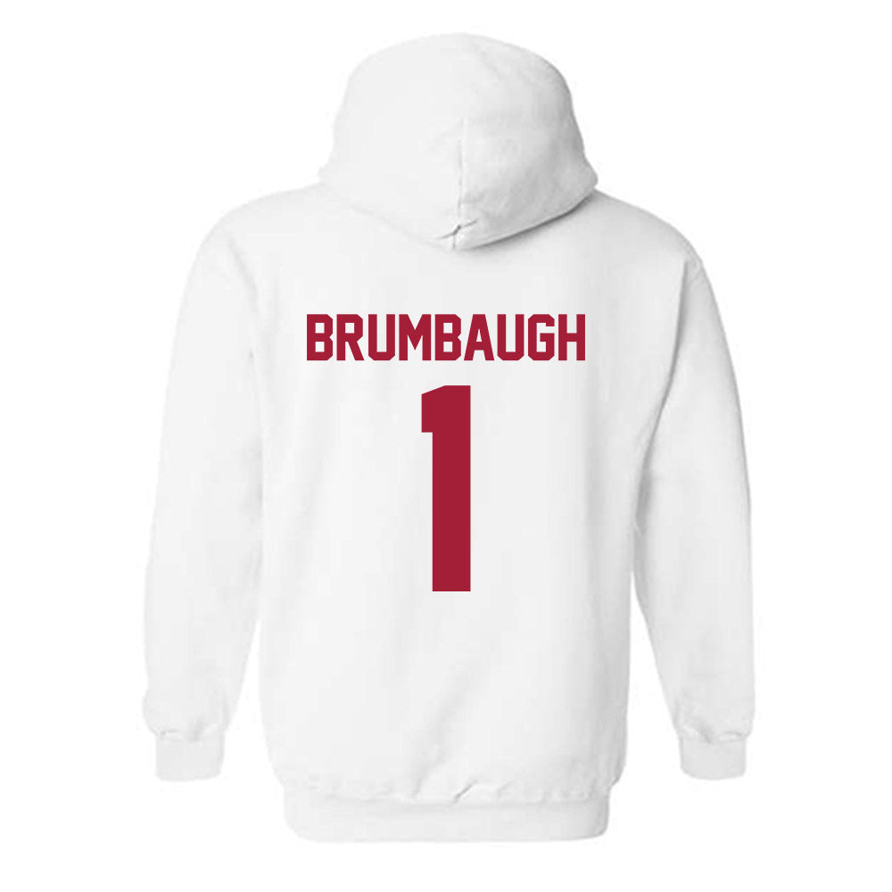 Arkansas - NCAA Baseball : Carson Brumbaugh - Generic Shersey Hooded Sweatshirt-1