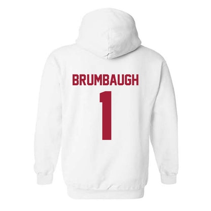 Arkansas - NCAA Baseball : Carson Brumbaugh - Generic Shersey Hooded Sweatshirt-1