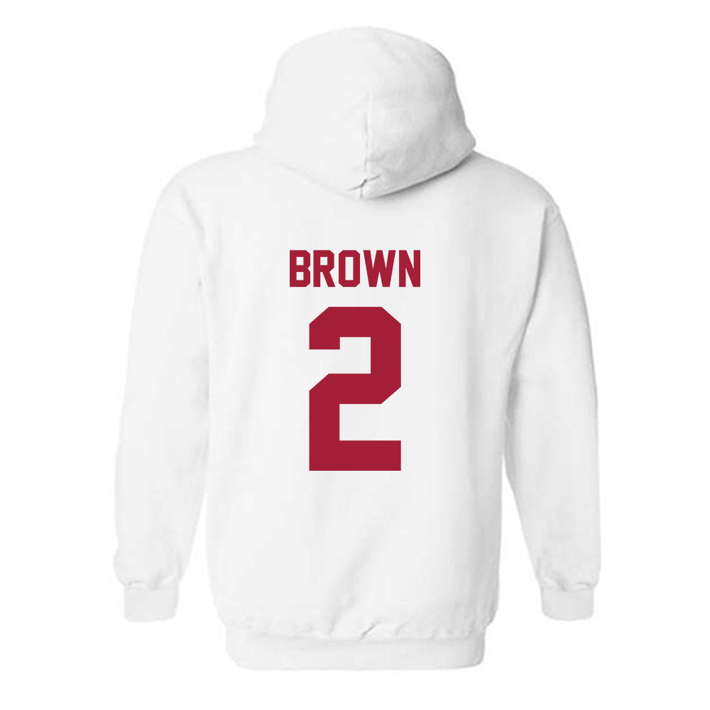 Arkansas - NCAA Men's Basketball : Amere Brown - Generic Shersey Hooded Sweatshirt-1