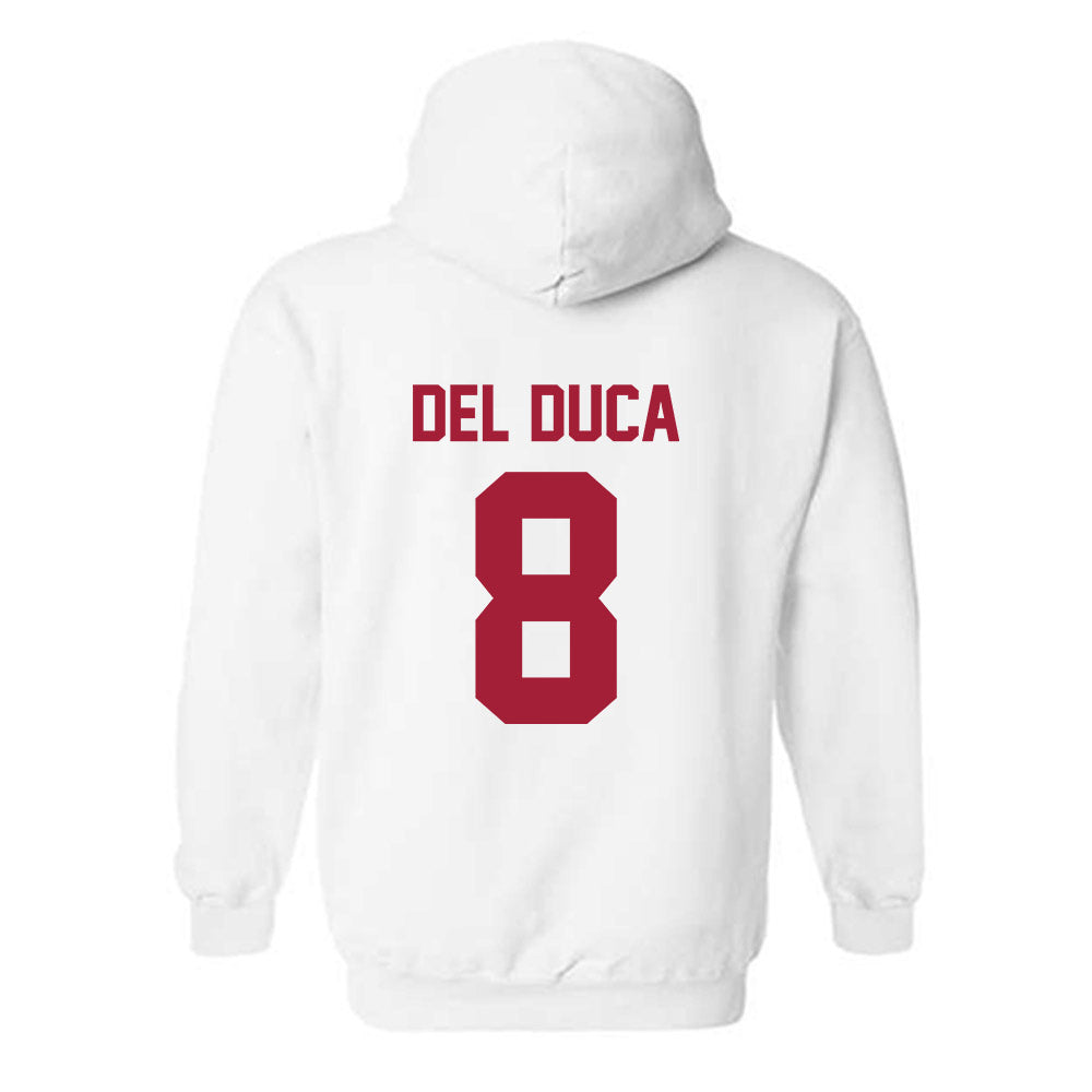 Arkansas - NCAA Softball : Kyler Del Duca - Generic Shersey Hooded Sweatshirt-1