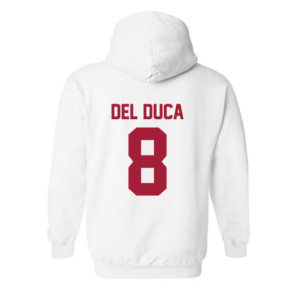 Arkansas - NCAA Softball : Kyler Del Duca - Generic Shersey Hooded Sweatshirt-1