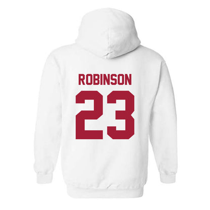 Arkansas - NCAA Women's Basketball : Emily Robinson - Generic Shersey Hooded Sweatshirt-1