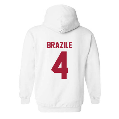Arkansas - NCAA Men's Basketball : Trevon Brazile - Generic Shersey Hooded Sweatshirt-1