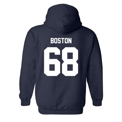 Monmouth - NCAA Football : Logan Boston - Classic Shersey Hooded Sweatshirt-1
